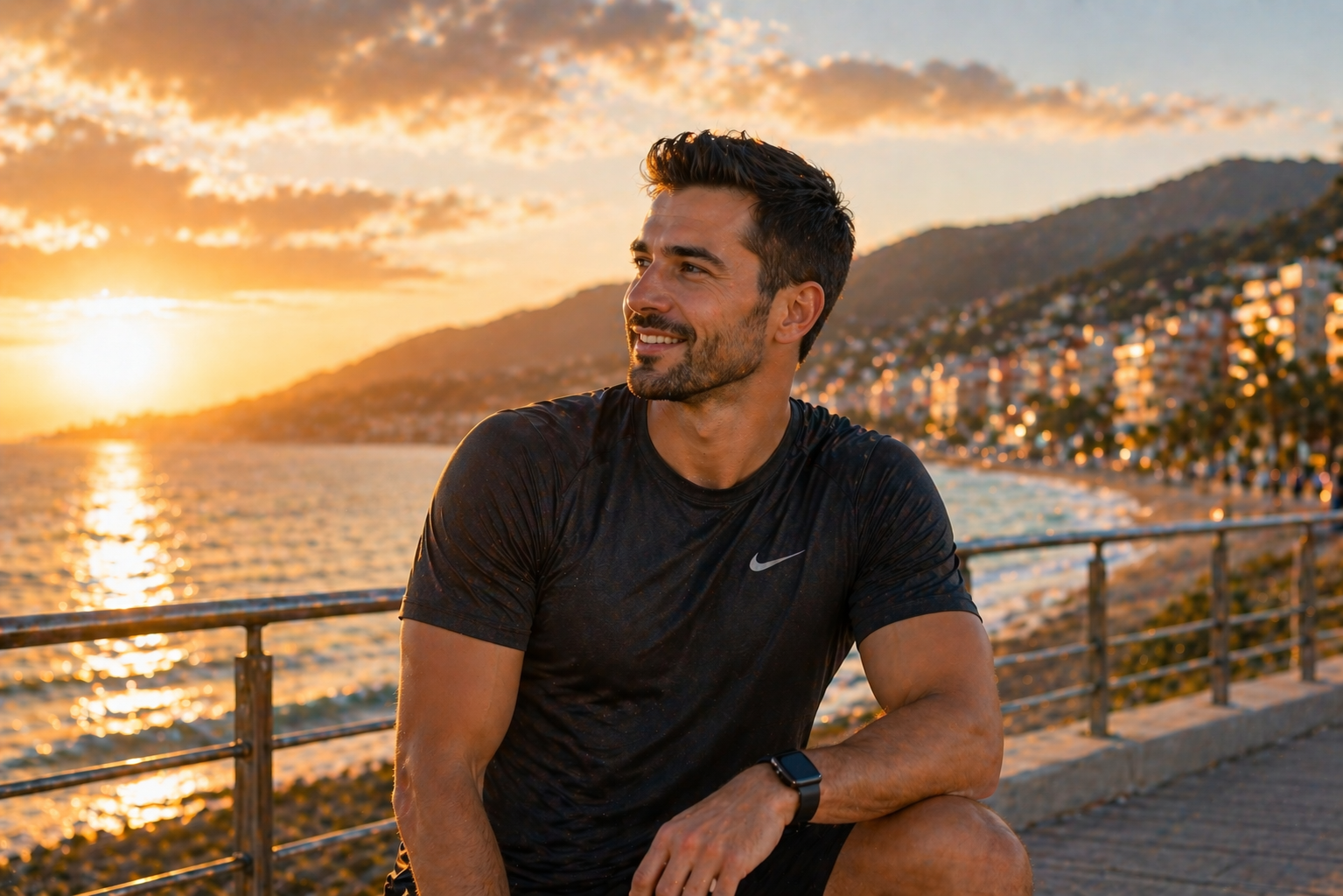 Alex Moreau coach fitness en action sur la Côte d'Azur